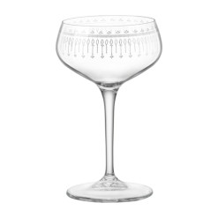 8.5oz Art Deco Etched Coupe Glass