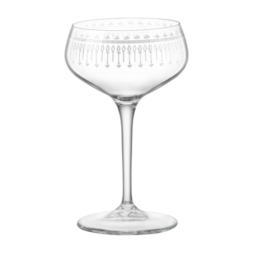 8.5oz Art Deco Etched Coupe Glass
