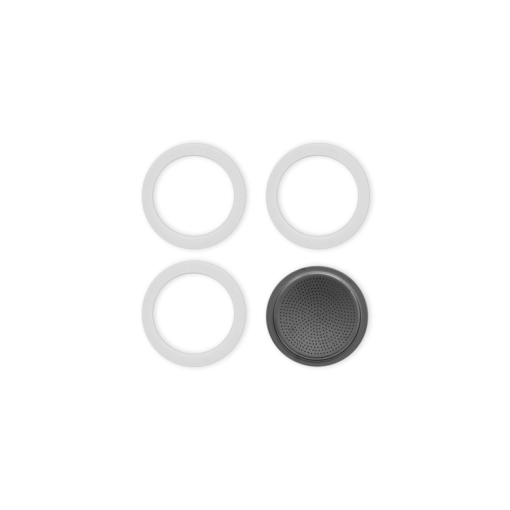Bialetti 1 cup Espresso Maker Gasket with Filter Plate, set of 3 - Image 2