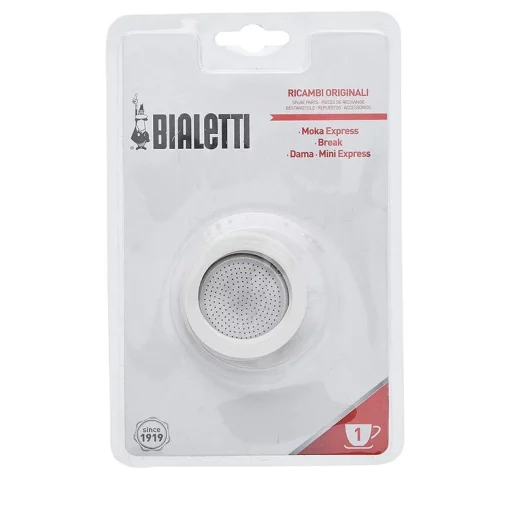 Bialetti 1 cup Espresso Maker Gasket with Filter Plate, set of 3 - Image 3