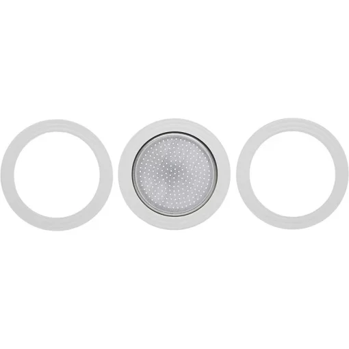 Bialetti 1 cup Espresso Maker Gasket with Filter Plate, set of 3