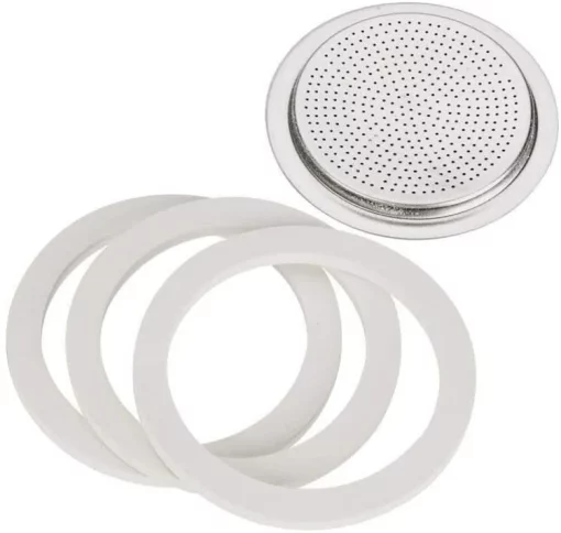 Bialetti Moka Express 6 Cup Replacement Filter with 3 Gaskets - Image 2