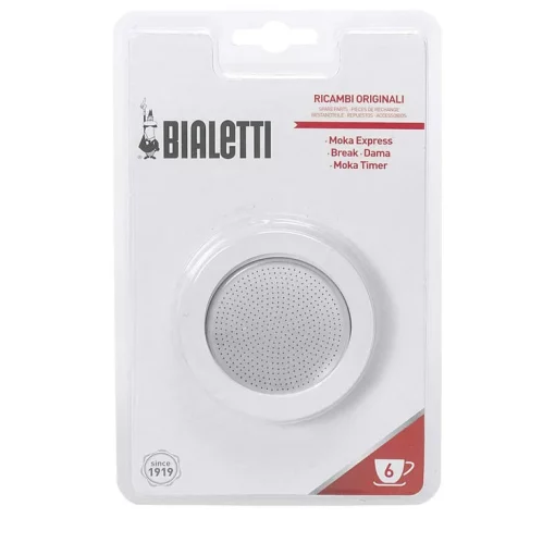 Bialetti Moka Express 6 Cup Replacement Filter with 3 Gaskets - Image 3
