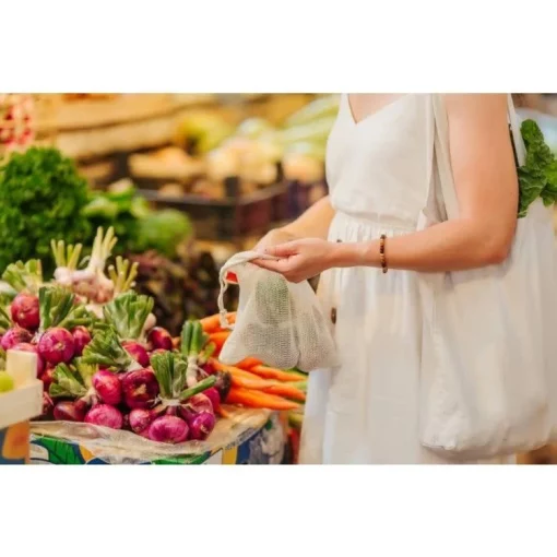 Organic Cotton Produce Bags, set of 4 - Image 7