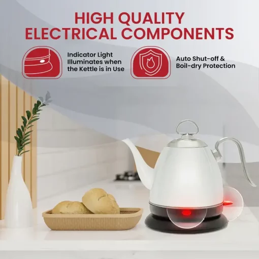 White Electric Pourover Kettle - Image 2
