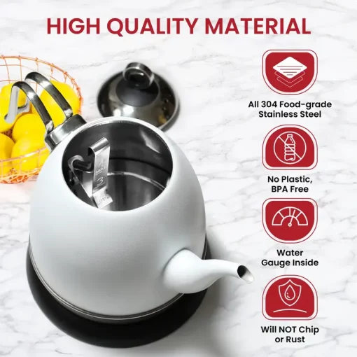 White Electric Pourover Kettle - Image 4